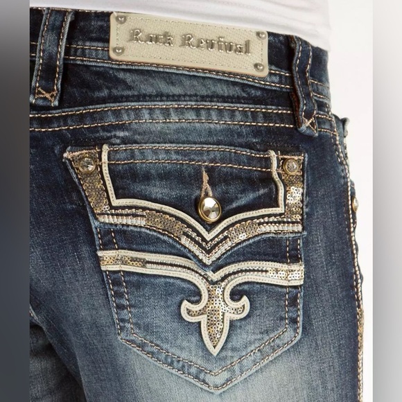 Rock Revival Easy Boot Jeans Plus Size 34 - Picture 5 of 16